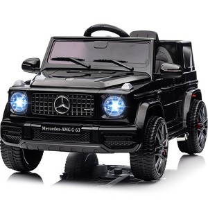 12V Electric Car for Kids, Licensed Mercedes-Benz G63 Ride on Toy with Remote Control, Electric Vehicle with LED Light MP3 USB Bluetooth - 1 of 4