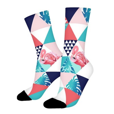 Exotic Beach Trendy Pattern Women Printed Crew Socks Funny Funky Socks Soft Polyester Novelty Gifts for Artists Men