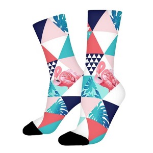 Exotic Beach Trendy Pattern Women Printed Crew Socks Funny Funky Socks Soft Polyester Novelty Gifts for Artists Men - 1 of 1