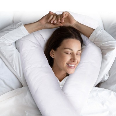 White Knot Long Body Pillow with Removable Cover