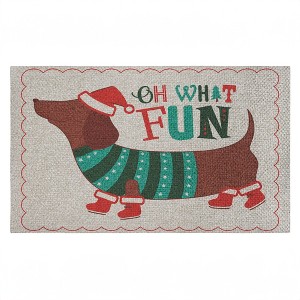 Stupell Industries Oh What Fun Dog Printed Outdoor Imitation Sisal Door Mat, design by Andrea Jasid Grassi - 1 of 4