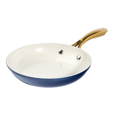 Navy and Gold 15-Piece Nonstick Stainless Steel Cookware Set