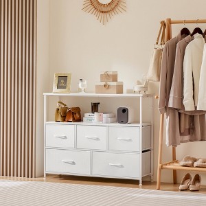 RISOKEYS Dresser for Bedroom with Fabric Drawers,TV Stand,Storage Cabinet,with Metal Frame and Wooden Top for Clothing, Closet,Guest Room, - 1 of 4