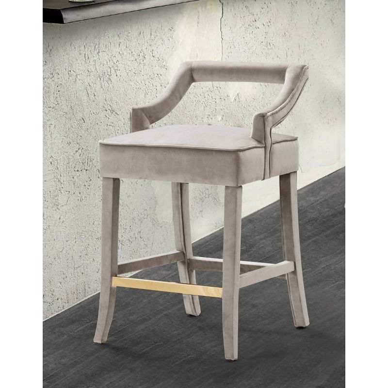 Cassia Counter Height Barstool Taupe - Chic Home Design, 1 of 6