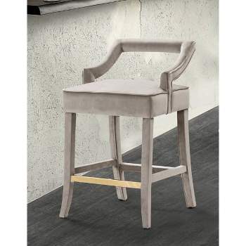 Cassia Counter Height Barstool Taupe - Chic Home Design