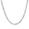 Steeltime 24" stainless steel petite figaro necklace chain, lobster clasp. Color Options: Silver, Gold, Black - 2 of 4