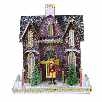 Cody Foster Christmas Light Up House, Glitter House, Winter Cottage,  #HOU-348