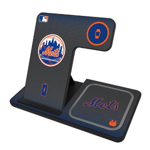 Keyscaper New York Mets Linen 15-Watt 3 in 1 Charging Station - 1 of 4