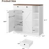 42'' Tall Shoe Storage Cabinet with Doors and Drawers, Modern 4-Tier Shoes Rack Organizer with 3 Adjustable Shelves for Entryway, Natural - 2 of 4