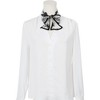 Elerevyo Women's Lace Embroidery Handbag Ribbon Neck Scarf 39.4"x2.8" - 2 of 4