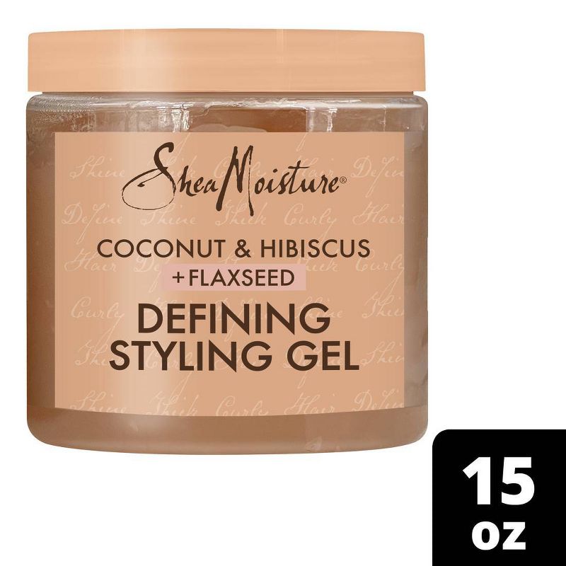SheaMoisture Coconut &#38; Hibiscus + Flaxseed Defining Styling Gel - 15oz, 1 of 15