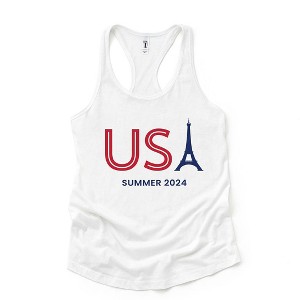 Simply Sage Market Women's USA Eiffel Tower Racerback Tank - 1 of 4