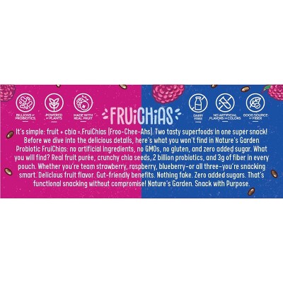 Nature's Garden Snack Probiotic FruiChia Variety Fruit Snacks - 5.6oz/8ct