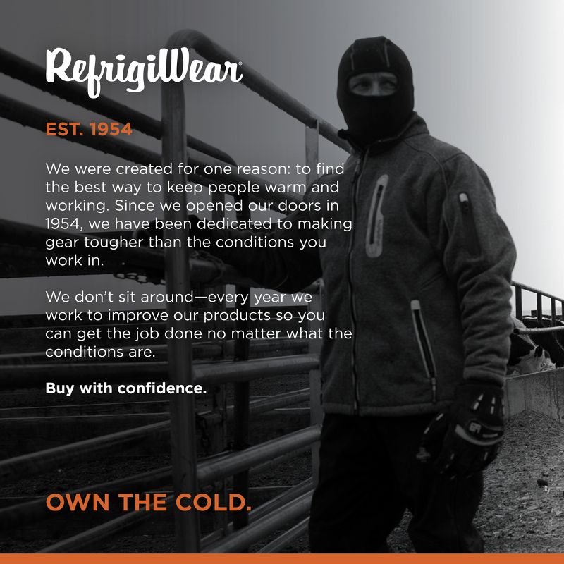 RefrigiWear Mens Warm Fleece Lined Extreme Sweater Jacket with Reflective Piping, 6 of 8