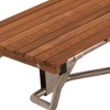 HomeRoots 14" X 32" Brown Teak Rectangular Shower Bench - 4 of 4