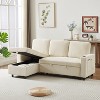 VYNXARIA 78.7"Comfortable Linen L-Shaped Combo Sofa Sofa Bed,Reversible Sleeper Combo Sofa with Pullout Bed - 4 of 4