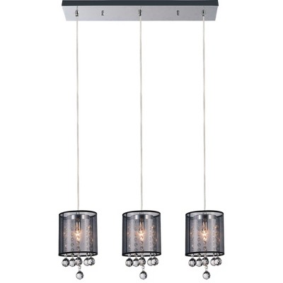 CWI Lighting Radiant 3 Light Multi Light Pendant With Chrome Finish