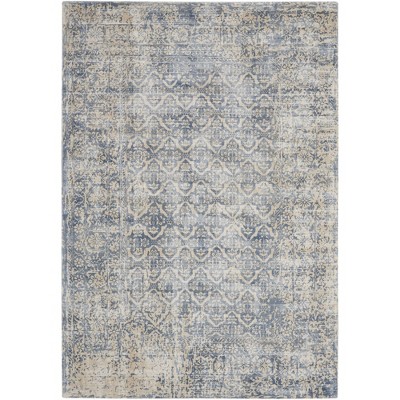 Nourison Home Desert Skies DSK04 Blue/Ivory/Beige Indoor Area Rug - 3'9 x 5'9