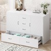 Mjkone Queen Murphy Bed with Charging Station,Space-Saving Cube Cabinet Foldable Bed with Mattress - 2 of 4