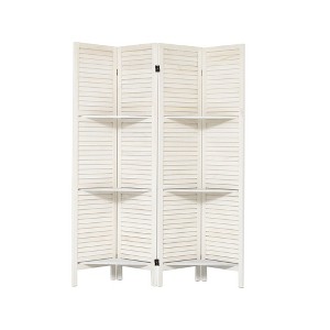 NicBex Room Divider Modern Folding Privacy Screen with Storage Shelves for Home & Office - 1 of 4