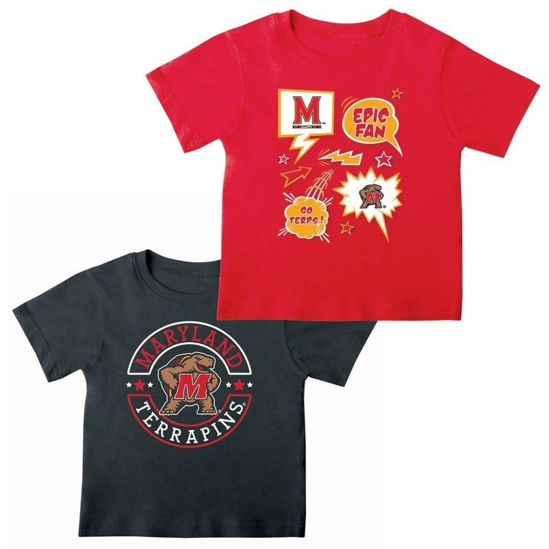 NCAA Maryland Terrapins Toddler Boys&#39; 2pk T-Shirt, 1 of 4
