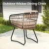 Pellebant Patio Rattan Dining Chairs Set Outdoor Dining Chairs with Cushions and Armrest Wicker Dining Armchairs Porch Chairs - 4 of 4