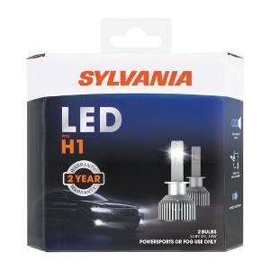 SYLVANIA H1 LED -  Fog Lights For Cars and Trucks - Headlight Bulbs for Off Road Powersports - 6000k Cool White LED Light - Long-Lasting Bulbs - 1 of 4