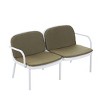 Weather-Resistant Outdoor Loveseat with Water-Repellent Cushions, Rust-Resistant PP Frame, and Ergonomic Design for Maximum Comfor-Coolbibila - 3 of 4