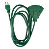 Northlight 10' Green 3-Prong Outdoor Extension Power Cord with Fan Style Connector - 2 of 4