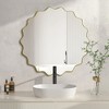 Beautyolove 23.5 in. W x 23.5 in. H Round Sunburst Wall Mirror Scalloped Decorative Mirror Framed in Gold - 2 of 4