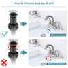 Brushed Nickel 2-Handle Bathroom Faucet with Aerator, Swan-Style Design, Centerset Vanity Sink Faucet with Pop-Up Drain and Supply Hoses - 3 of 4
