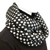Wrapables Two Tone Warm Winter Knit Infinity Scarf, Black & White - 3 of 4