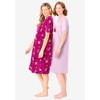 Dreams & Co. Women's Plus Size 2-Pack Short-Sleeve Sleepshirt - 4 of 4
