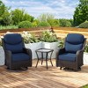 UPTION  2-person Outdoor Rattan Seating Group With Cushions - 2 of 4