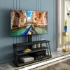 VYNXARIA Black Multi-Function Angle And Height Adjustable Tempered Glass TV Stand - 2 of 4