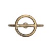 Brass Round Sculpture Taper Candle Holder Metal by Foreside Home & Garden - 4 of 4