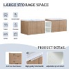 Vynxaria 72 Inch Soft Close Doors Bathroom Vanity With Sink, Two Small Storage Shelves, 24" and 12" Combination Cabinet - 4 of 4
