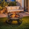Bestier Fire Pit with Grills Grate, 47" Outdoor Firepit for Outside Wood Burning - 4 of 4