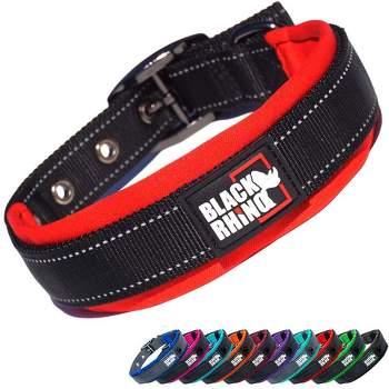 Black Rhino Ultra Soft Neoprene Padded Dog Collar - X Large - Black