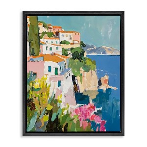 Stupell Industries Italian Coast Abstraction Floating Frame Canvas Art - 1 of 4