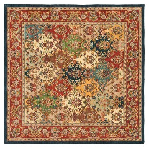 Floral Tufted Square Area Rug 8