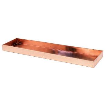 Long Decorative Stainless Steel Tray Polished Copper Tray - ACHLA Designs