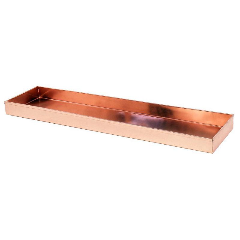 Long Decorative Stainless Steel Tray Polished Copper Tray - ACHLA Designs, 1 of 11