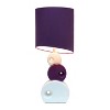 Lalia Home 28.5" Modern Stacked Circle Table Lamp with Angled Drum Shade Purple - 2 of 4