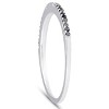 Pompeii3 1/6ct Treated Black Diamond Stackable Wedding Ring 10k White Gold - 3 of 4