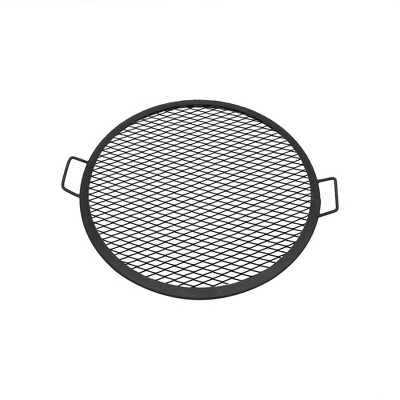 Sunnydaze Outdoor Camping or Backyard Heavy-Duty Steel Round X-Marks Fire Pit Cooking Grilling BBQ Grate - 24"