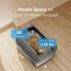 Stainless Steel Litter Box with Lid, Extra Large XL for Big Cats with High Side, Non-Sticky, Easy to Clean, Anti-Urine Leakage, Gray - 2 of 4