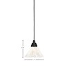 Toltec Lighting Any 1 - Light Pendant in  Matte Black with 7" Italian Ice Shade - 2 of 2