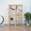AZL1 Life Concept Pet Crates and Houses Large Outdoor Cat Enclosure with Multi Level Climbing Platforms Safe Ventilated, Beige, 39.4"*33.3"*63.8" - 2 of 4