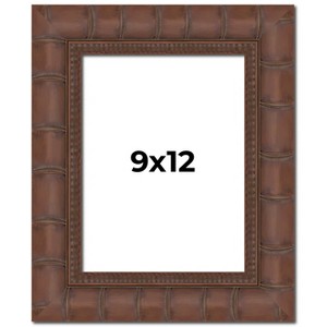 PosterPalooza | 9x12 Wide Bamboo Picture Frame, UV Acrylic, 4 Finishes - Brown, Black, Silver, and Natural - 1 of 4